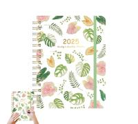 Planner 2025, cuaderno de planificación con cubierta de plantas de 6,1 x 8,46 pulgadas, planificador diario bonito para mujeres y hombres, semanal y monthly, organizador de listas de tareas pendientes