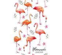 Planner 2026-2028: Small Size for Purse with 36 Months of Daily Planning and Appointments from January 2026 to December 2028 including Federal Holidays in Watercolor Flamingo Cover