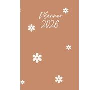 Planner 2026: Jahreskalender mit Monats- & Wochenübersicht | Minimalistisches Blumen-Design | Ziele, Habit Tracker & Notizen | A5 Hardcover
