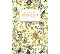 Planner August 2025-2026 July: 6x9 Weekly and Monthly Organizer | Illustrated Stylish Floral Design Yellow
