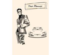 Planner for Important Tasks featuring a sophisticated image of a man on the cover.