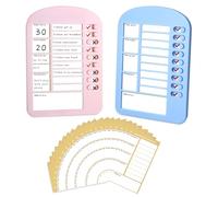 Planner, Planificador Colgable, Planificador Diario con Soporte, Daily Planner Reutilizable, To Do List, Habit Tracker 2 Unidades, Cada Una con 13 Tarjetas de Papel