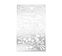 Planner Stencils - Suministros de diario huecos, plantillas portátiles para álbumes de recortes con múltiples formas, herramienta creativa para niños, adolescentes, adultos, diseñadores, dibujadores