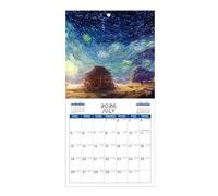 Planner With Funny Paper, Wall Calendar - Monthly Wall Art Calendar With Scenes Ilustraciones For Cute Dorm Family Kids College School Apartment Home Teachers Bedroom House Kitchen Students Educators