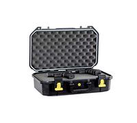 Plano All-Weather Four Pistol Case Watertight & Dust-Proof Gun Case for Two Pistols; High Density Pluck Foam, Black; Continuous Dri-Loc Seal