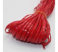 Plano CordóN De Piel Correa de Cuero PU Trenzada Multicolor, 10M, 2/3/4mm Ancho, cordón Plano, Cuerda DIY, Collar, Pulsera, Accesorios for Hacer Joyas para Joyería(F,2mm)