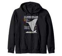 Plano de avión de Guerra Vulcan Bomber RAF Sudadera con Capucha