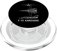 Plano del avión a reacción Estadounidense F-111 Aardvark PopSockets PopGrip para MagSafe