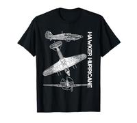 Plano del avión de combate Hawker Hurricane de la Segunda Guerra Mundial Camiseta