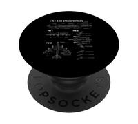 Plano del avión Estadounidense B-52 Stratofortress PopSockets PopGrip Adhesivo