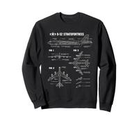 Plano del avión Estadounidense B-52 Stratofortress Sudadera