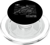 Plano del Caza furtivo F22 Raptor de Americano Aeronave PopSockets PopGrip para MagSafe