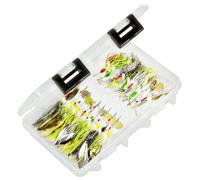 Plano Elite Series Spinnerbait StowAway 3600, pequeño, transparente, con capacidad para hasta 18 señuelos individuales Spinnerbait, almacenamiento y organizador de aparejos de cebo sin enredos, cajas