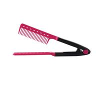 Plano Hierro - Cepillo de enderezador de 25 cm, diseño curvo en forma de V, dientes resistentes al calor | Herramienta de estilo de un solo paso con placas flotantes, enderezamiento libre de daños