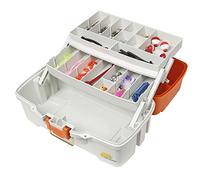 Plano Let's Fish Two-Tray Tackle Box Almacén de Aparejos Moldeado, Unisex, Naranja/Piedra Arenisca, Grande