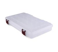 Plano Organizador Almacenamiento - 4-24 Com, Caja De Utilidad ProLatch Con Separadores Ajustables Unisex Adulto, Blanco, Pack Individual