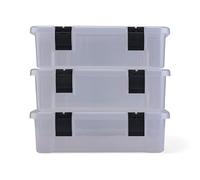 Plano ProLatch StowAway - Paquete de 3 piezas, sistema de cierre ProLatch, diseño transparente para identificar rápidamente el contenido, perfecto para artículos grandes