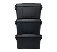 Plano Sportsman's Baúl pequeño, paquete de 3, negro, caja de almacenamiento con cerradura, pequeños contenedores de almacenamiento para espacios interiores y exteriores, fácil de llevar, seguro y