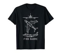Planos de aviones estadounidenses F-86 Sabre Sabrejet Camiseta