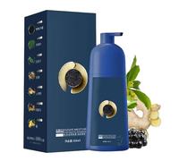 Plant-Based Hair Coloring Cream, Caviar Hair Colour Cream, Protein Color Protecting Hair Dyeing Cream for Women and men (Black)