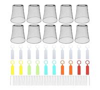 Plant Cloche - Jaula De Malla Metálica De 10 Piezas Ďe Alambre Đe Gallinero | Protector D́e Plantas Resistente Para Protección D̄e Animales Pequeños | Mantener A Los Conejos, Gallinas, Ardillas, Pájar