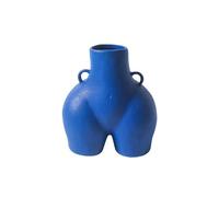 Plant containerCeramic planter pot,Minimalist Style Creative Art Human Body Ceramic Vase -Blue sandblasting-19 * 19 * 21CM (Color : Light Gray, Size : 19 * 19 * 21CM) ( Color : Blue Sandblasting )