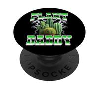 Plant Daddy Cactus Suculentas Día del Padre 90 Estilo Bootleg PopSockets PopGrip Adhesivo