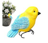 Plant Decorations Pots - Resin Bird Figurine Ornament for Indoor Garden Display | Decorative Planter Accent with Hand Painted Texture, Mini Artificial Animal Decor for Patio Lawn Terrace Pots