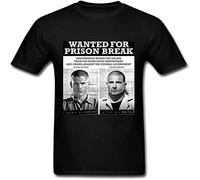 Plant drink Fitness Wanted For Prison Break Mens Couple Design A T Shirt Cotton Black L