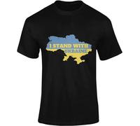 Plant drink I Stand with Ukraine Mens Women T Shirt 100% Cotton Support Ukraine Love Support Ukrainian Top Russia Black XL
