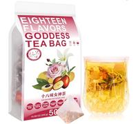 Plant Gift 100% Puro Té de Diosa 十八味女神茶, 250g/8.81oz (5g*50bags) | Natural. Sin rellenos, sin aditivos. Mezcla de hierbas, aroma floral y delicado. Also: Eighteen Flavors Goddess Tea Bag
