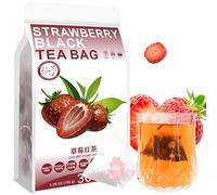 Plant Gift 100% Puro Té Negro de Fresa 草莓红茶, 150g/5.29oz (5g*30bags)