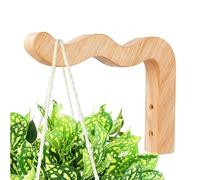 Plant Hanger Bracket - 23.3cm Wave-Shaped 9 Inch Heavy Duty | Versatile Wooden Wall Hooks Flower Pot Hangers - Simplified Mounting For Patio Garden Indoor Outdoor Flower Pots Bird Feeders