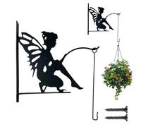 Plant Hanger Bracket - Decorative Iron Wall Hook, Indoor Outdoor Plant Support Rack, Sturdy Garden Lantern Holder, Space Saving Hanging Fixture | Wall Mounted Decor,For Patio Balcony Porch Living