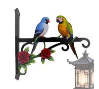 Plant Hanger Bracket, Wall Mounted Parrot Theme Bracket, Plant Hooks for Wall, for Yard Apartment Farmhouse Indoor Outdoor Patio Garden Bird Feeder Flower Basket Wind Chimes