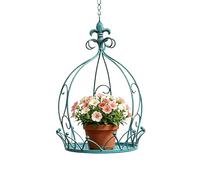 Plant Hanger | Heavy Duty Metal Pot Holder with Chain | Hanging Flower Pot Display Rack | Indoor Outdoor Balcony Porch Patio Garden Planter Suspension Hook Stand Decorative Plant Support Use