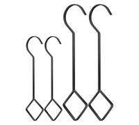 Plant Hanger Hooks - 4 Pcs, Metal Extension Hooks, Flower Hanging Organizer | Home Decoration Multi-Functional Display Hook For Outdoor Lights Garden Bird Cages Wardrobe Clothing Home