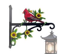 Plant Hangers | Heavy Duty Parrot Theme Bracket | Bird Feeder Wall Hanger | For Indoor Outdoor Fence Patio Garden Yard Apartment Farmhouse Balcony Porch Deck Flower Basket Wind Chimes Metal Parrot Wa