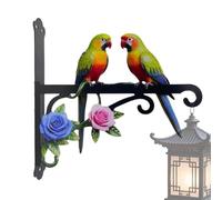 Plant Hangers - Heavy Duty Parrot Theme Wall Bracket For Bird Feeders And Flower Baskets | Decorative Metal Plant Hanger Hook For Indoor Outdoor Use | Stylish Garden Wall Mount F́or Patio Yard Balcony