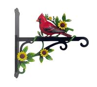 Plant Hangers - Heavy Duty Parrot Theme Wall Bracket For Bird Feeders And Flower Baskets | Decorative Metal Plant Hanger Hook For Indoor Outdoor Use | Stylish Garden Wall Mount F́or Patio Yard Balcony