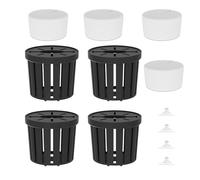 Plant Holder - PP & PC, 1.81x1.81x1.46in 4PCS Suction Cup Cultivation Pot Stable & Easy Install | Aquarium Plant Pots For Betta Shrimp Freshwater Terrarium Home Workplace Decor Fish Tank