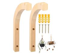 Plant Hook - Wood, 20.95x23.49cm Plant Holder Heavy-Duty Wall Hanger - Strong Load Bearing Indoor And Outdoor Decor - Decorative Plants Wall Bracket For Living Room, Balcony, Garden, Patio