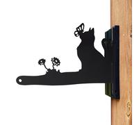 Plant Hooks - Cat Design Bracket for Garden | 12 Inch Heavy Duty Wall Hanger, Outdoor Yard Accessory, Living Room Home Decoration, Flower Pot Wind Chime Lantern Bird Feeder Showcase