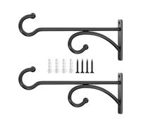 Plant Hooks for Wall, 2 Pieces Metal Bracket Heavy Duty Plant Hooks, Durrable Hanging Hook's for Flower Pots, Baskets, Wind Chimes, Bird Feeders, Bird Houses Outdoor Indoor Garden Porch Patio Use