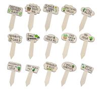 Plant Labels, Funny Decorative T-Shape Markers, 15-Piece Garden Pot Sign Set, Reusable Seedling Nursery Tags, Durable Outdoor Indoor Greenhouse Tools, Ideal for Raised Beds and Gardening Projects