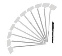Plant Labels, Stainless Steel Tags, 12.75 inches Seedling Markers, Weather Resistant Material, Durable Garden Accessories, Set of 10 for Flowers, Vegetables, Houseplants