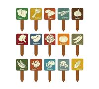 Plant Labels with Stake - Wooden Waterproof T Type Markers