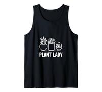 Plant Lady Suculent Line Art Plant Lover Diseño Gráfico Camiseta sin Mangas