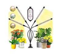 Plant Light, 2020 New 80 LEDs 4 Heads Growth Light, Timing AUTO - ON/OFF Horticultural Led Lamp for Seedlings, Succulents, Orchid (660nm/3000K/5000K)