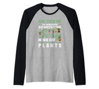 Plant Lover Whisper Something Sexy Plants Suculent Flower Camiseta Manga Raglan